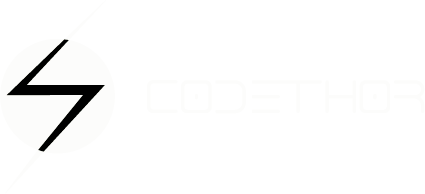 logotipo codethor blanco